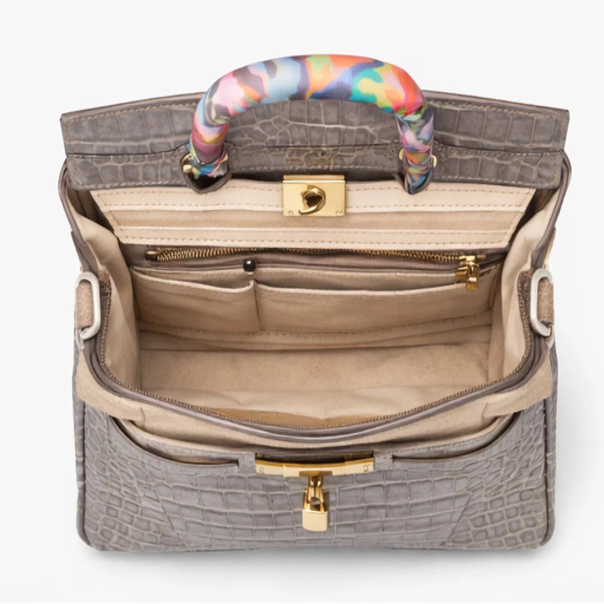 Hermès Birkin Bag – Grey Croc Style Edition - صورة 11