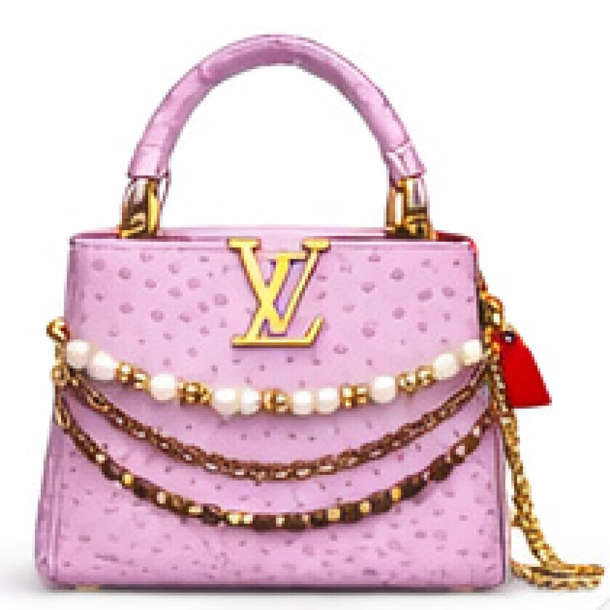 Louis Vuitton Capucines Mini Ostrich Leather Bag - صورة 8