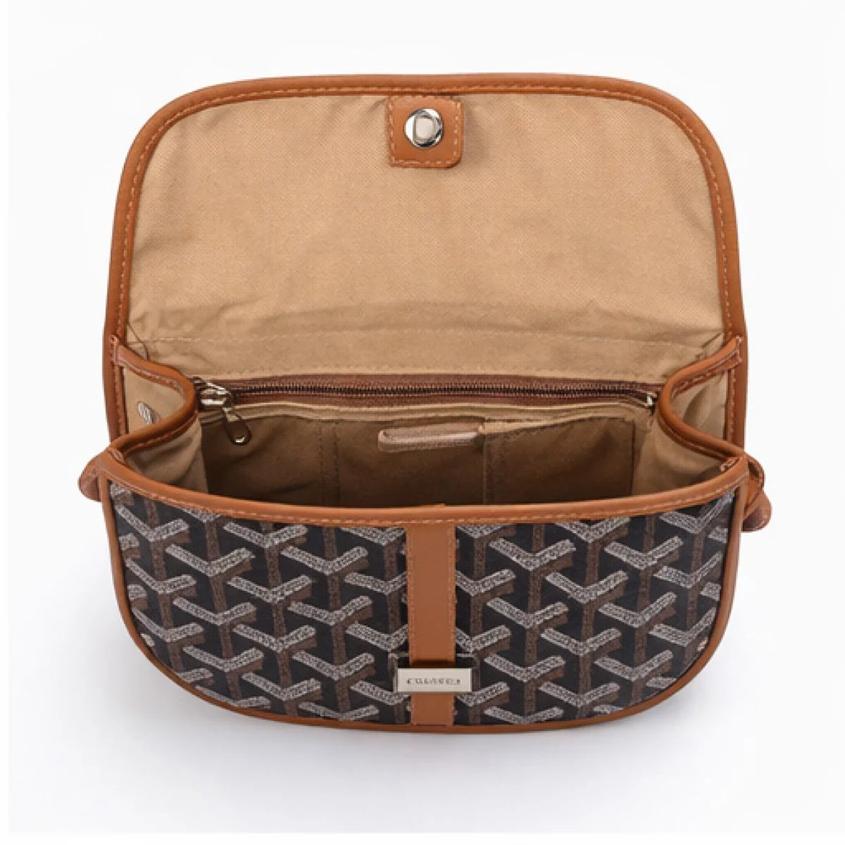Goyard Belvedere Mini Crossbody Bag – Classic Monogram Brown - صورة 3