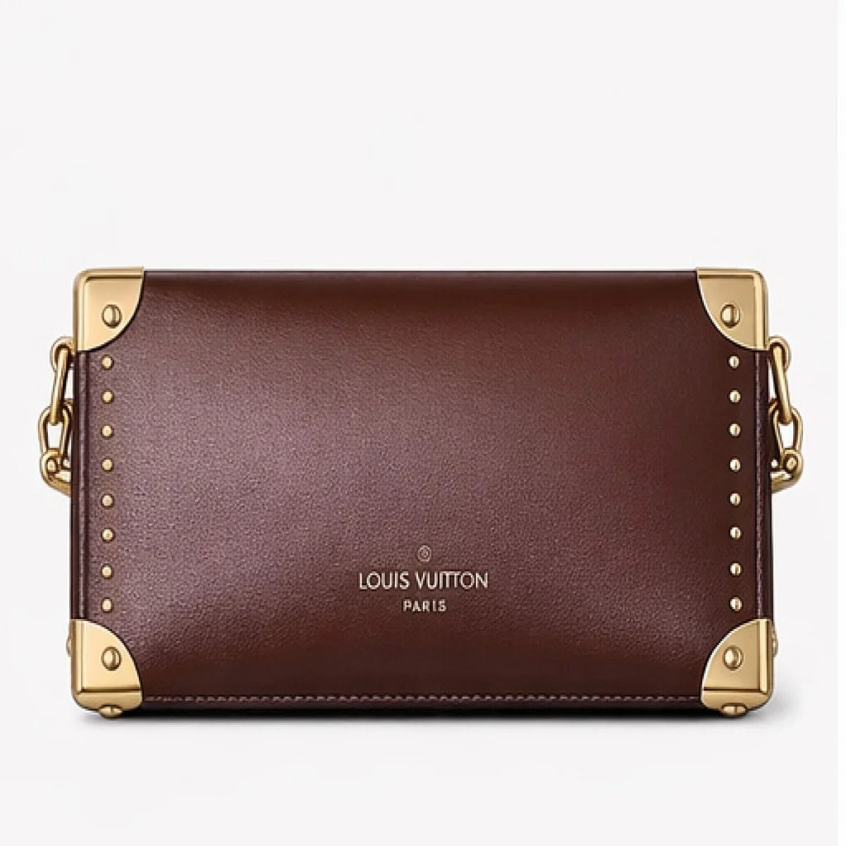 Louis Vuitton Trunk Style Clutch Bag – Brown Leather Edition - صورة 6