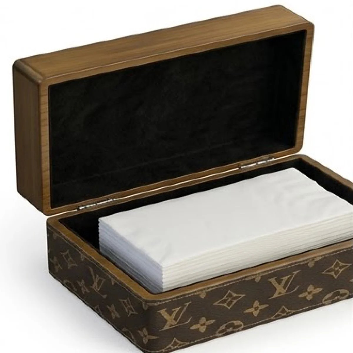 ✨ LOUIS VUITTON – Luxury Wooden Tissue Box ✨ - صورة 2