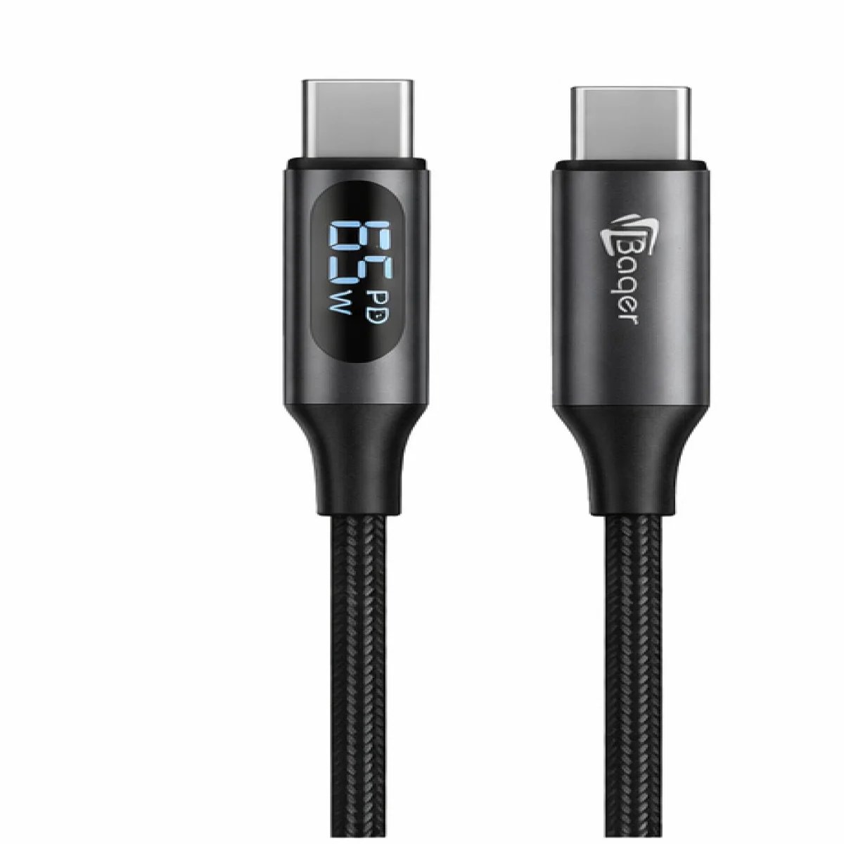 Baqer USB-C to USB-C 65W Fast Charging Cable with Digital Display (PD) –BC_C218 - صورة 4