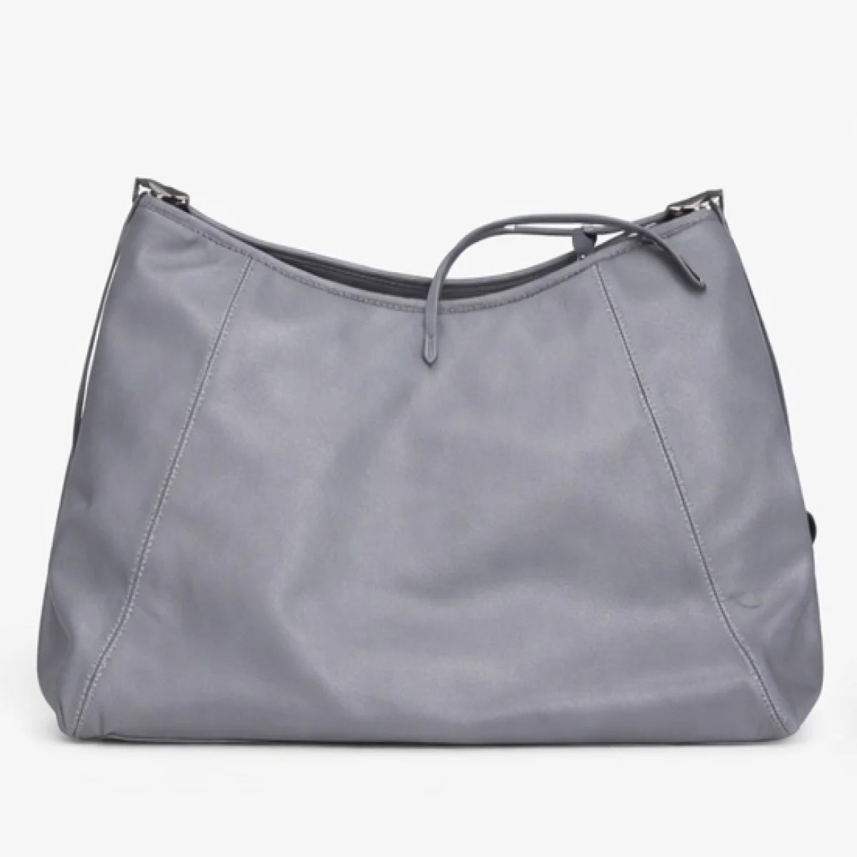 The Row Slouchy Shoulder Bag – Grey Leather Edition - صورة 4