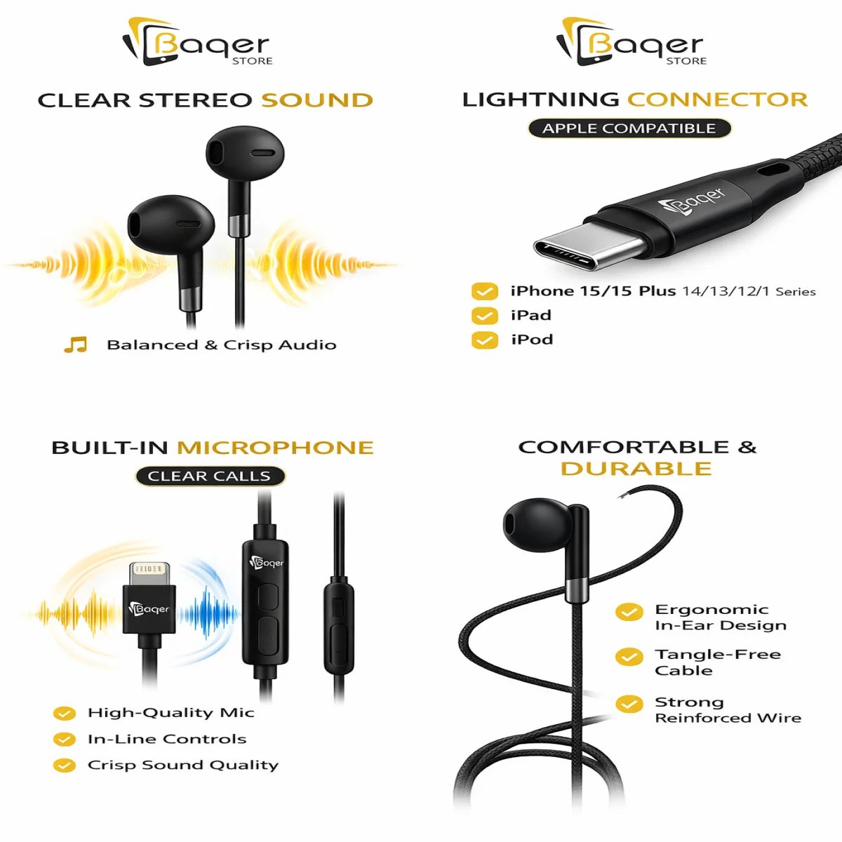 سماعات واير Baqer BH-083 - صورة 2