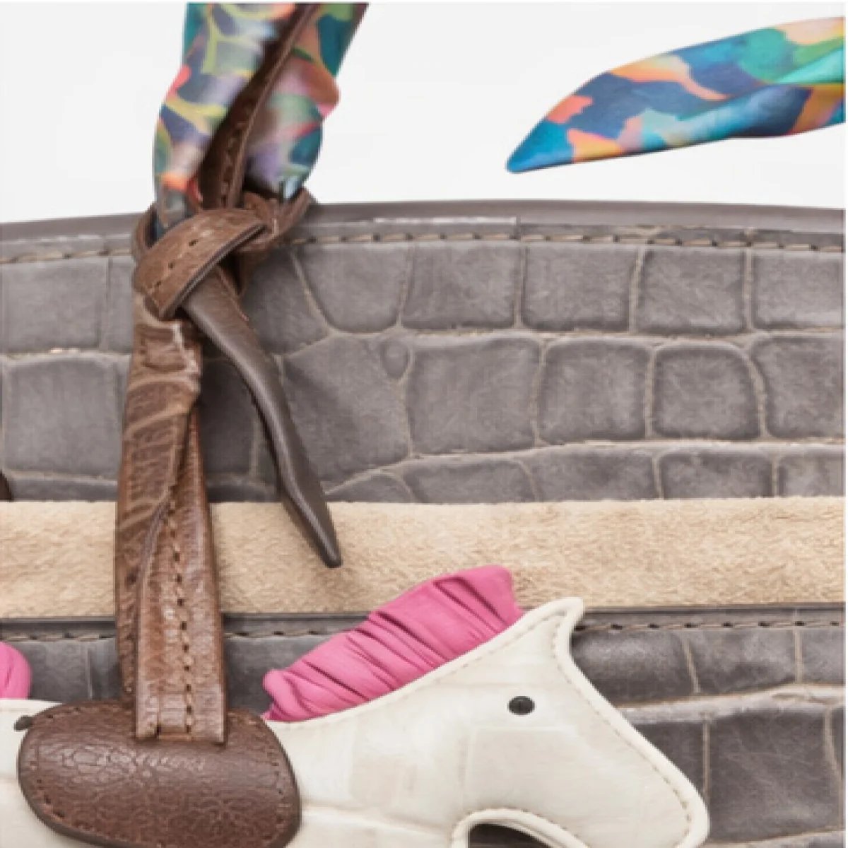 Hermès Birkin Bag – Grey Croc Style Edition - صورة 2