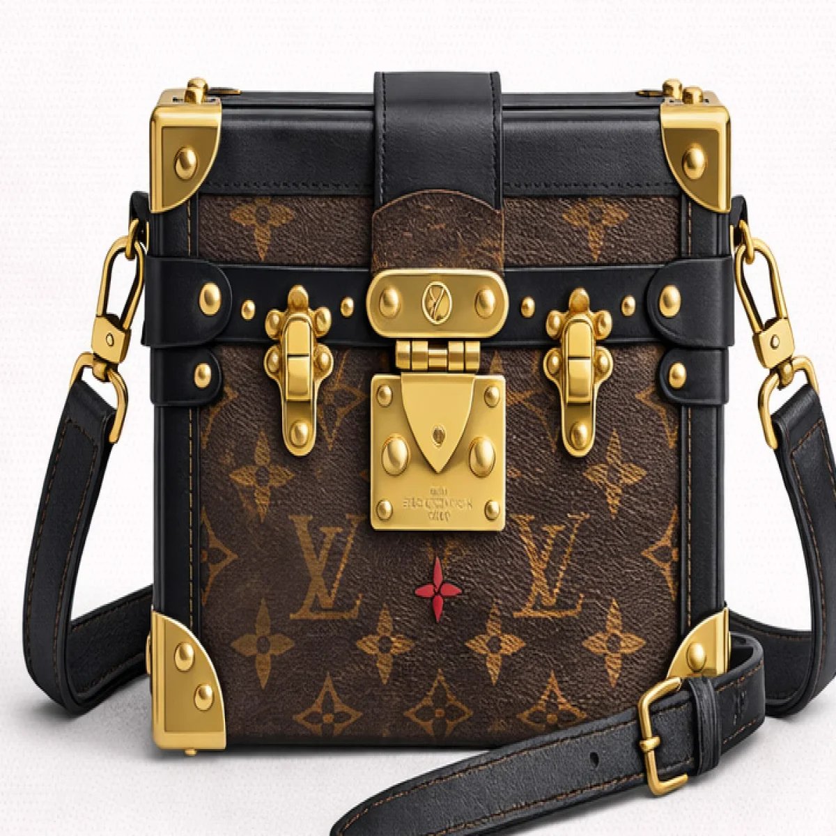Louis Vuitton Petite Malle Inspired Trunk Bag - صورة 8