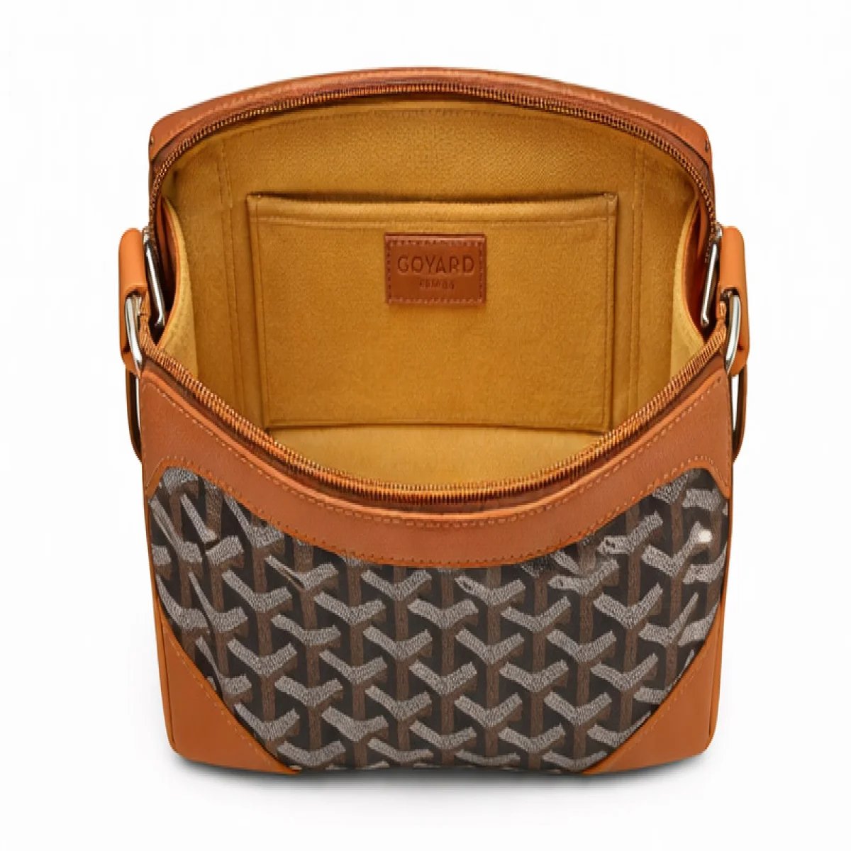 Goyard Mini Top Handle Bag – Classic Monogram Brown - صورة 4