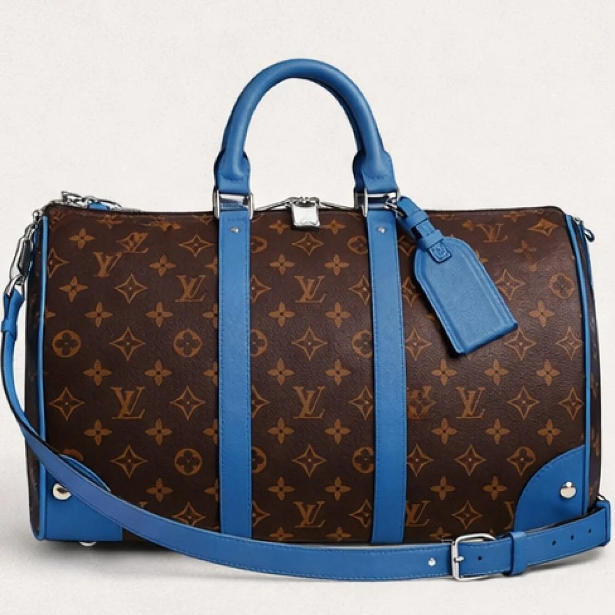Louis Vuitton Keepall Bandoulière Monogram Blue Accent - صورة 7