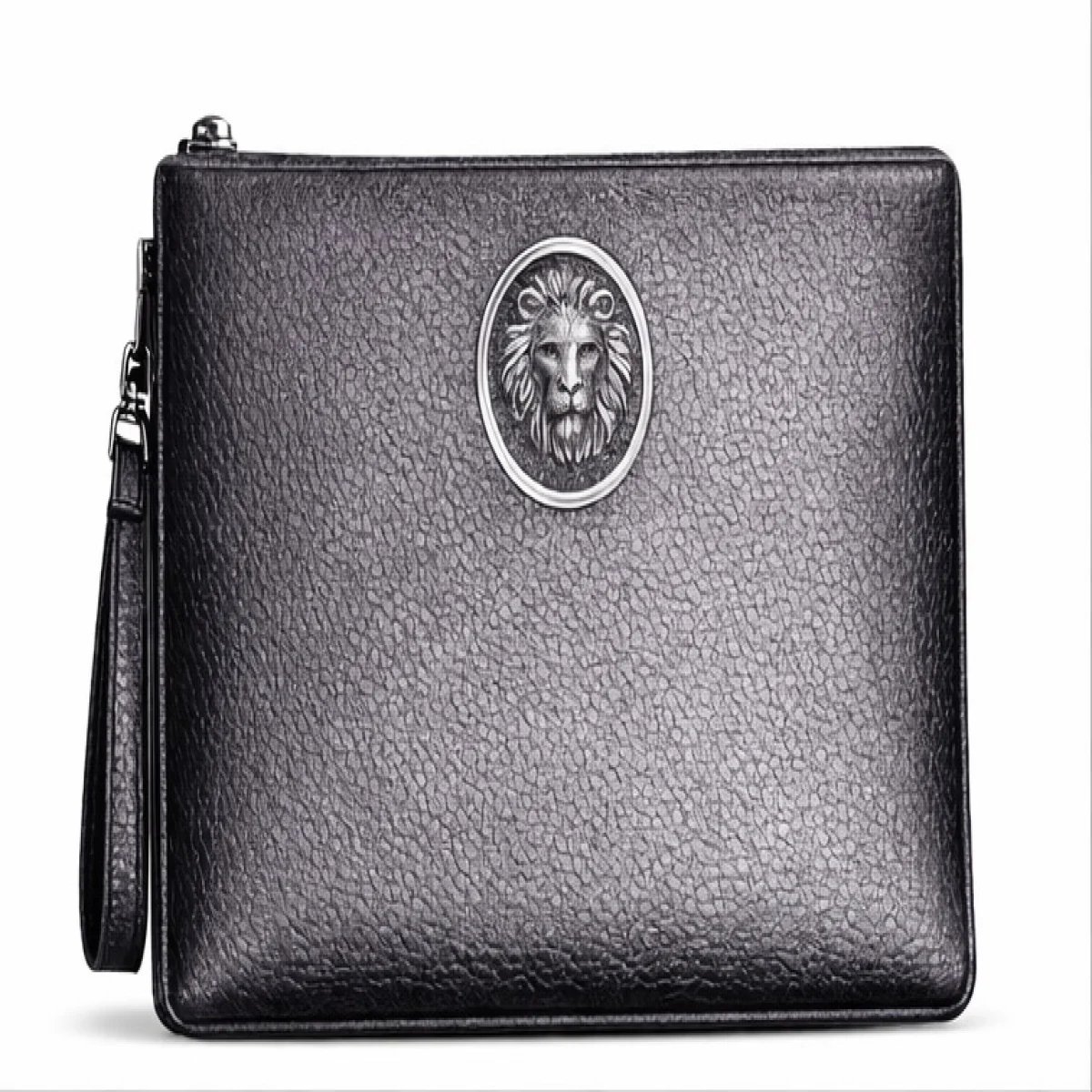 Versace La Medusa Leather Pouch – Black Silver Edition - صورة 4