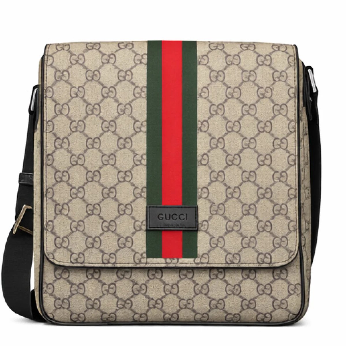Gucci GG Supreme Messenger Bag with Web Stripe - صورة 5
