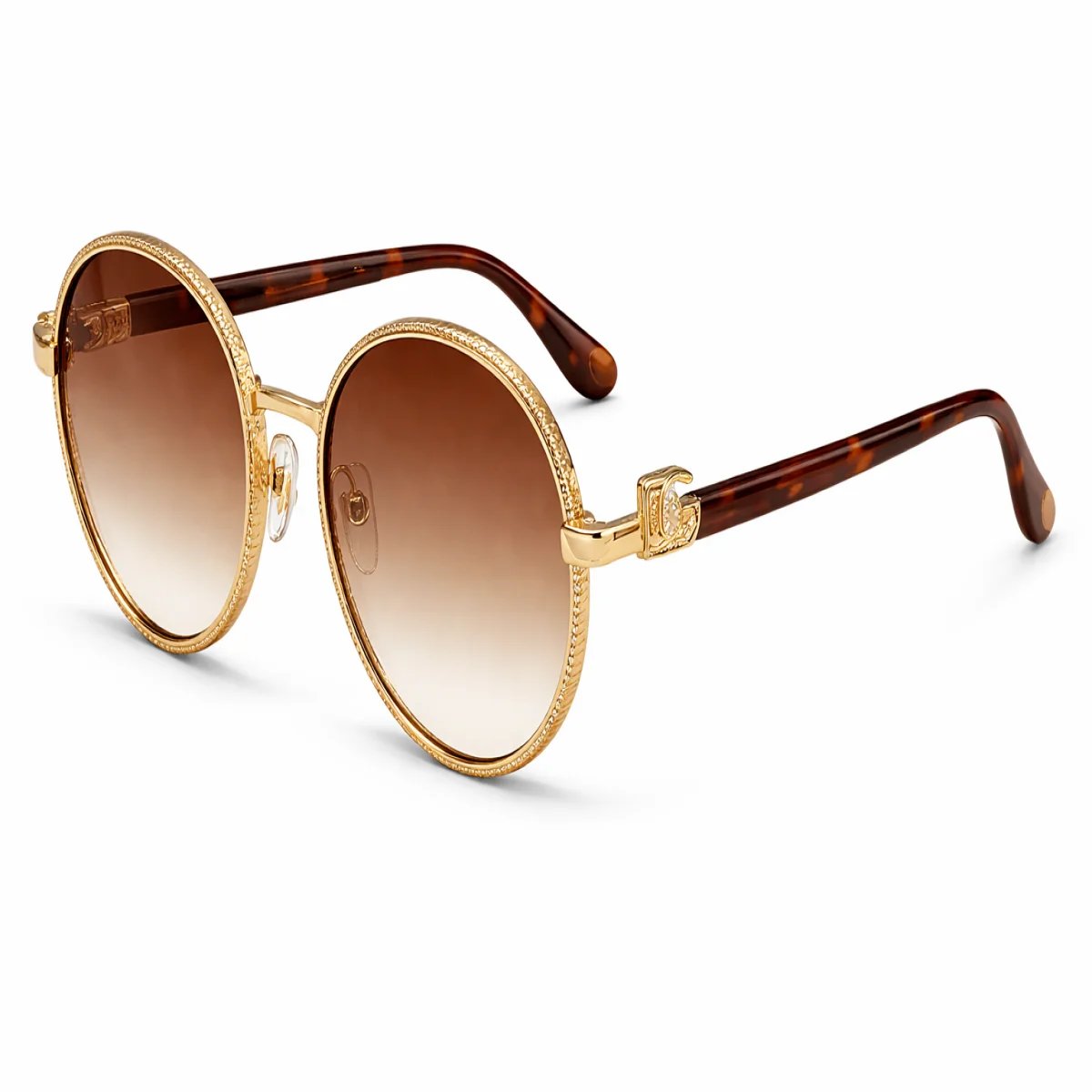 نظارات Dolce & Gabbana دائرية ذهبية - صورة 2