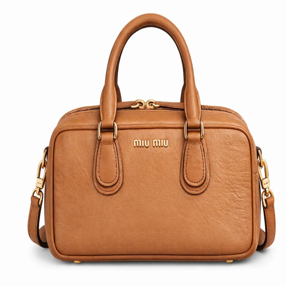Miu Miu Leather Top Handle Boston Bag - صورة 6
