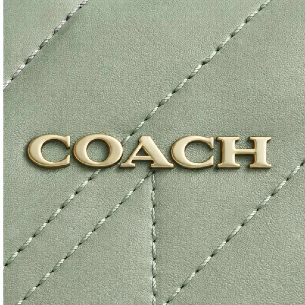 Coach Quilted Leather Top Handle Bag – Sage Green - صورة 2