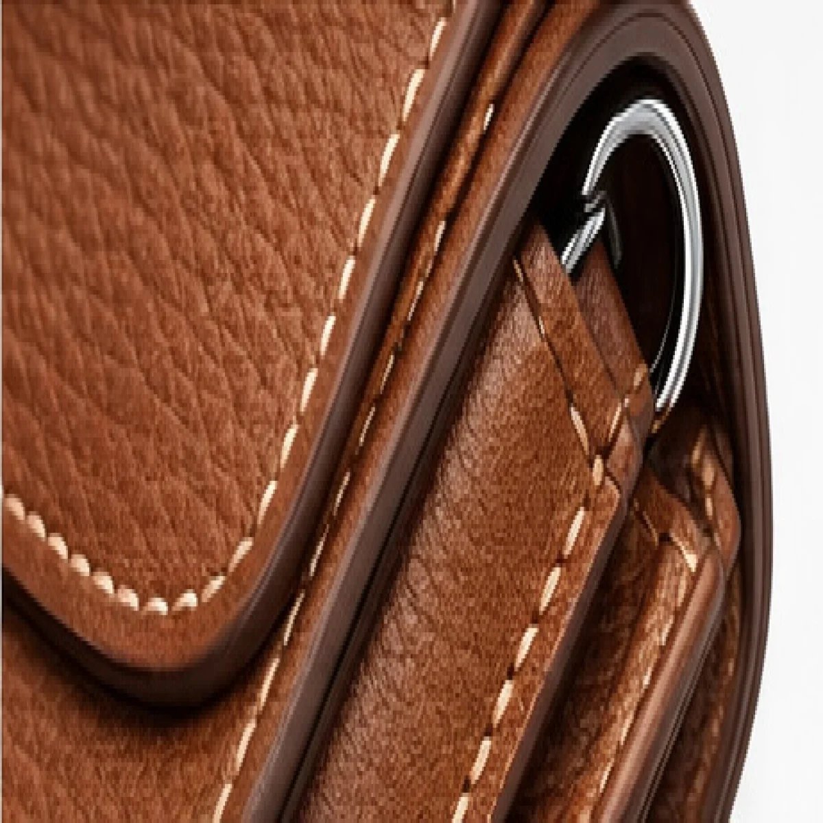 Hermès Paris – Classic H Lock Leather Clutch – Brown Edition - صورة 2