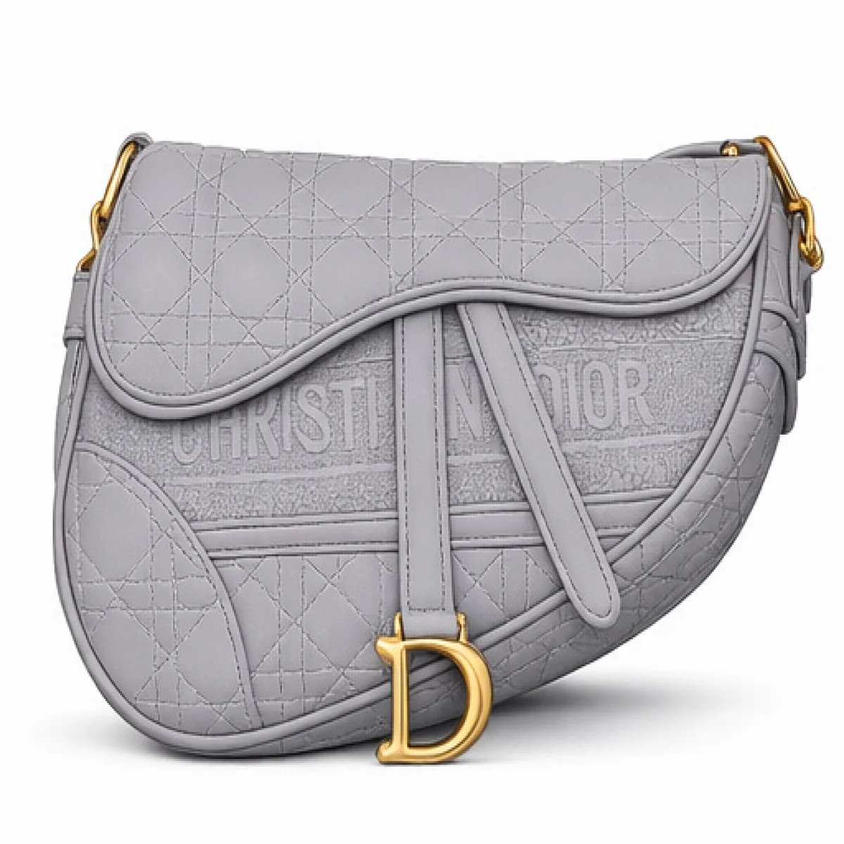 Christian Dior Saddle Bag Quilted Leather – Grey Edition - صورة 5