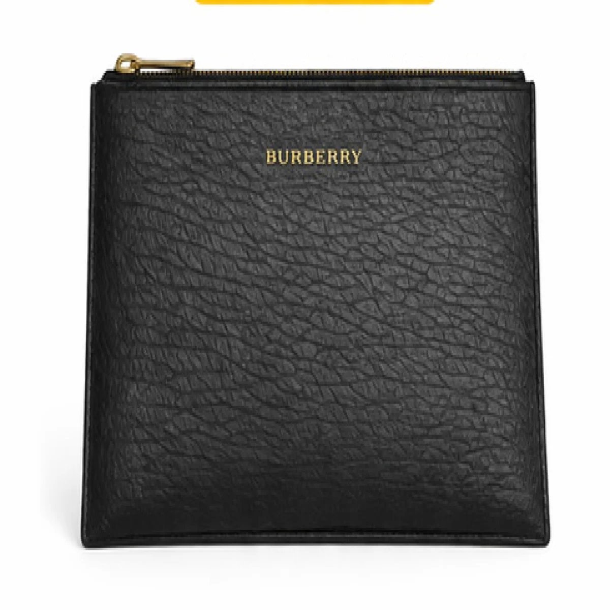 Burberry – Grained Leather Zip Pouch Clutch – Black Classic Edition - صورة 5