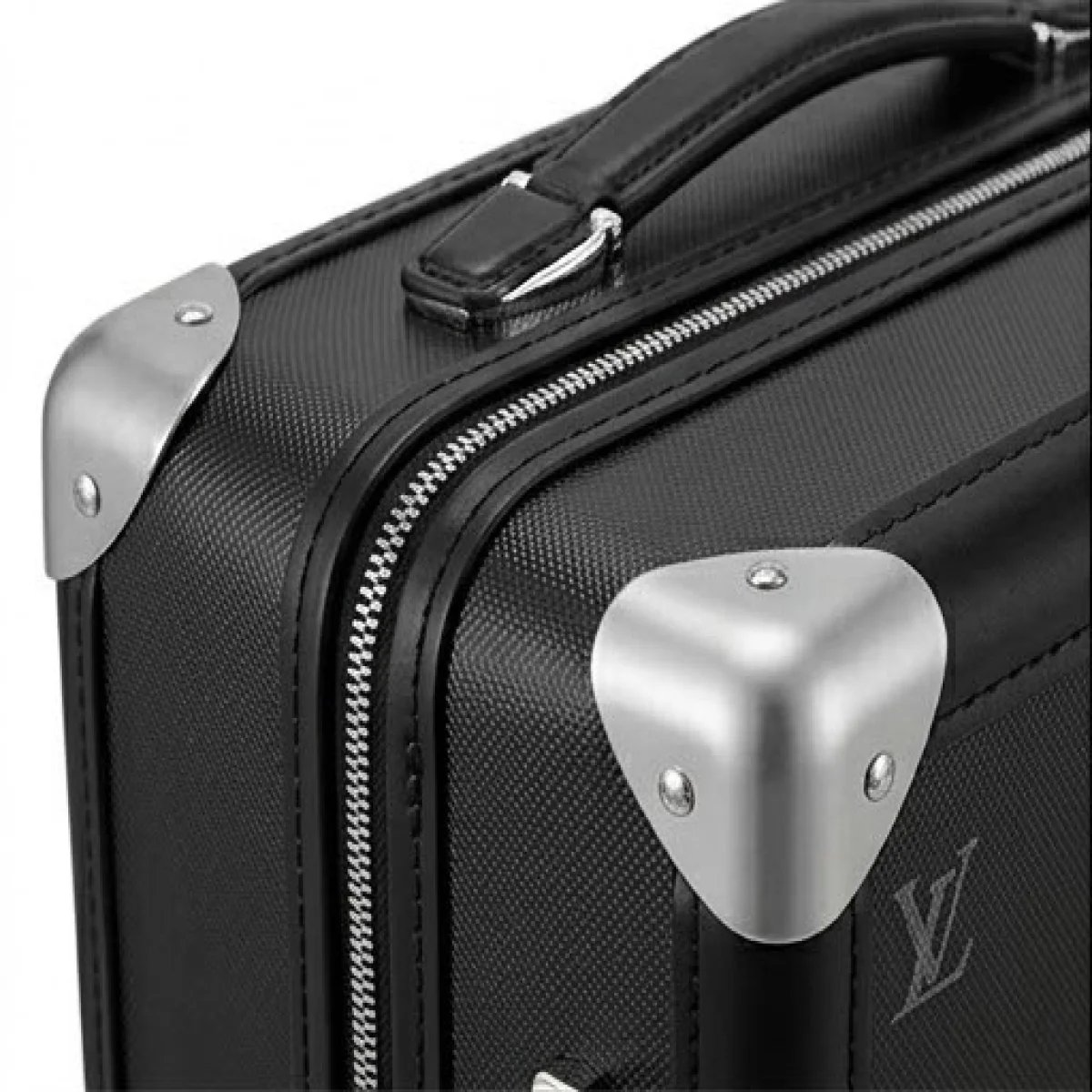 Louis Vuitton – Monogram Shadow Rolling Travel Suitcase Black Edition - صورة 2