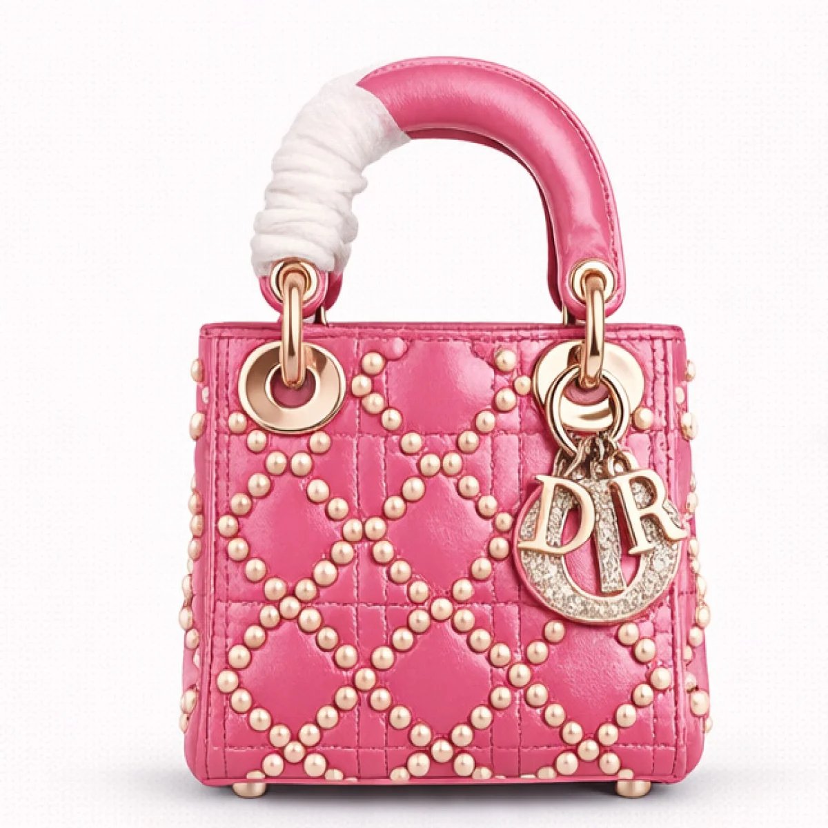 Christian Dior Mini Lady Dior Studded Cannage Bag - صورة 6