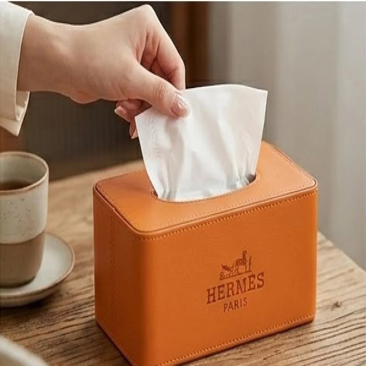 HERMÈS – Luxury Tissue Box - صورة 2