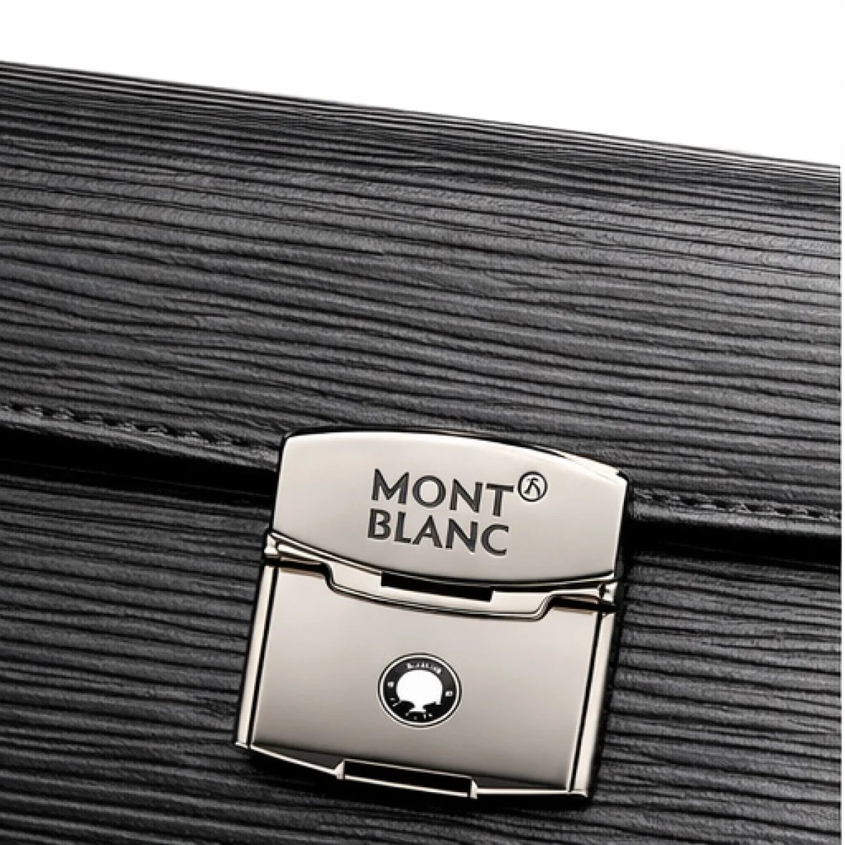 Montblanc – Meisterstück Leather Flap Clutch – Black Edition - صورة 3