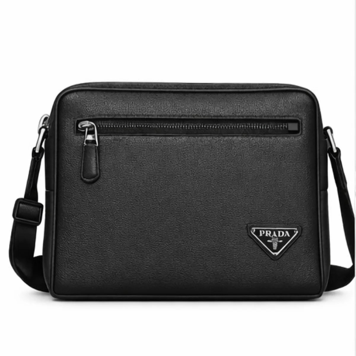 Prada Saffiano Leather Crossbody – Black Edition - صورة 6
