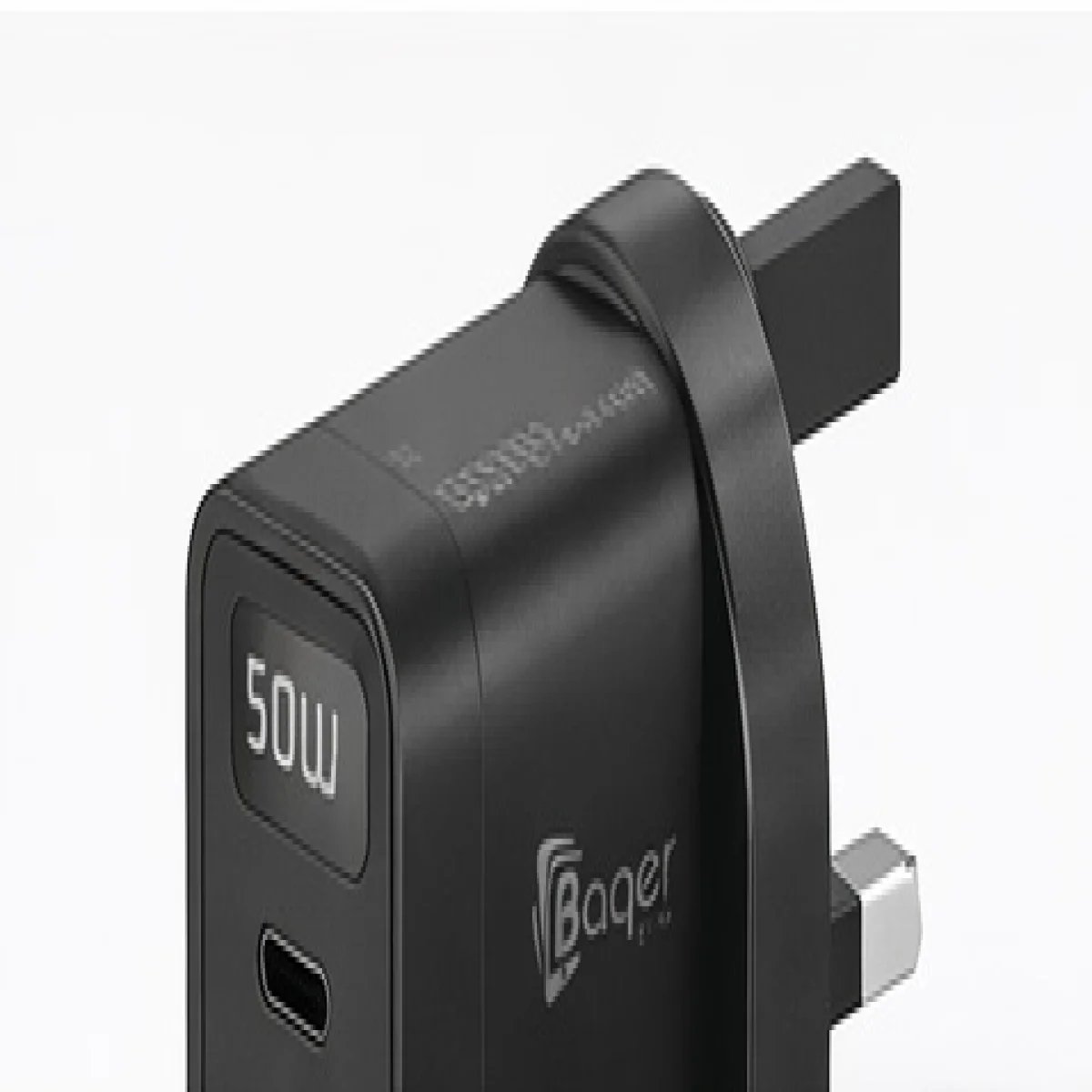 Baqer 50W Fast Wall Charger with Digital Display (PD/QC) –BC_336D - صورة 2