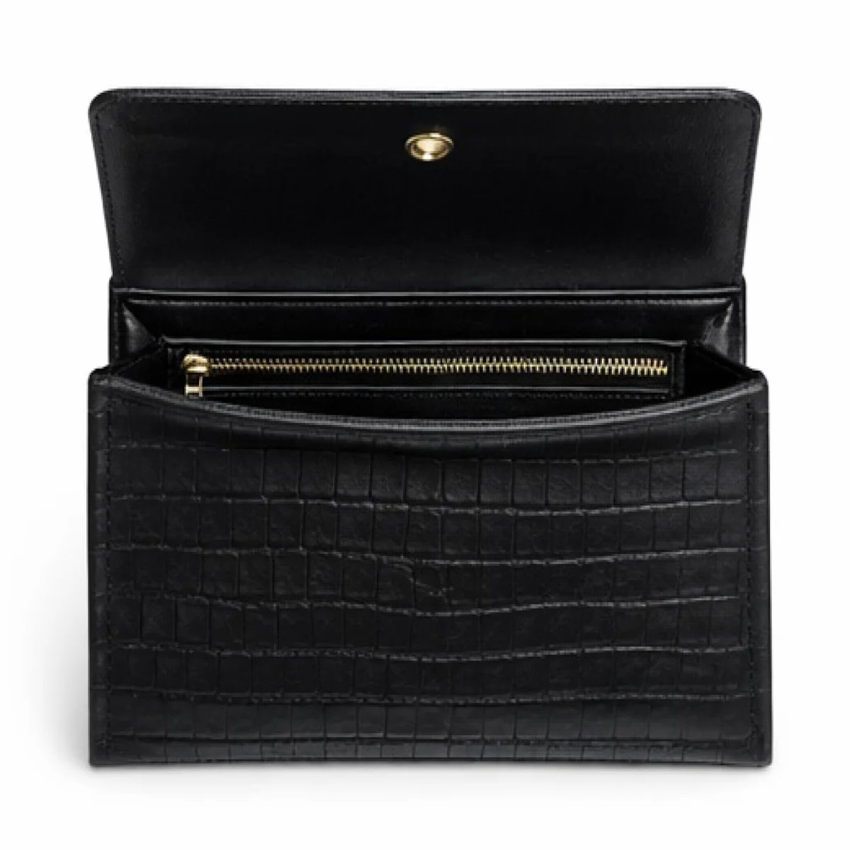 Prada – Crocodile Embossed Clutch – Black Edition - صورة 4