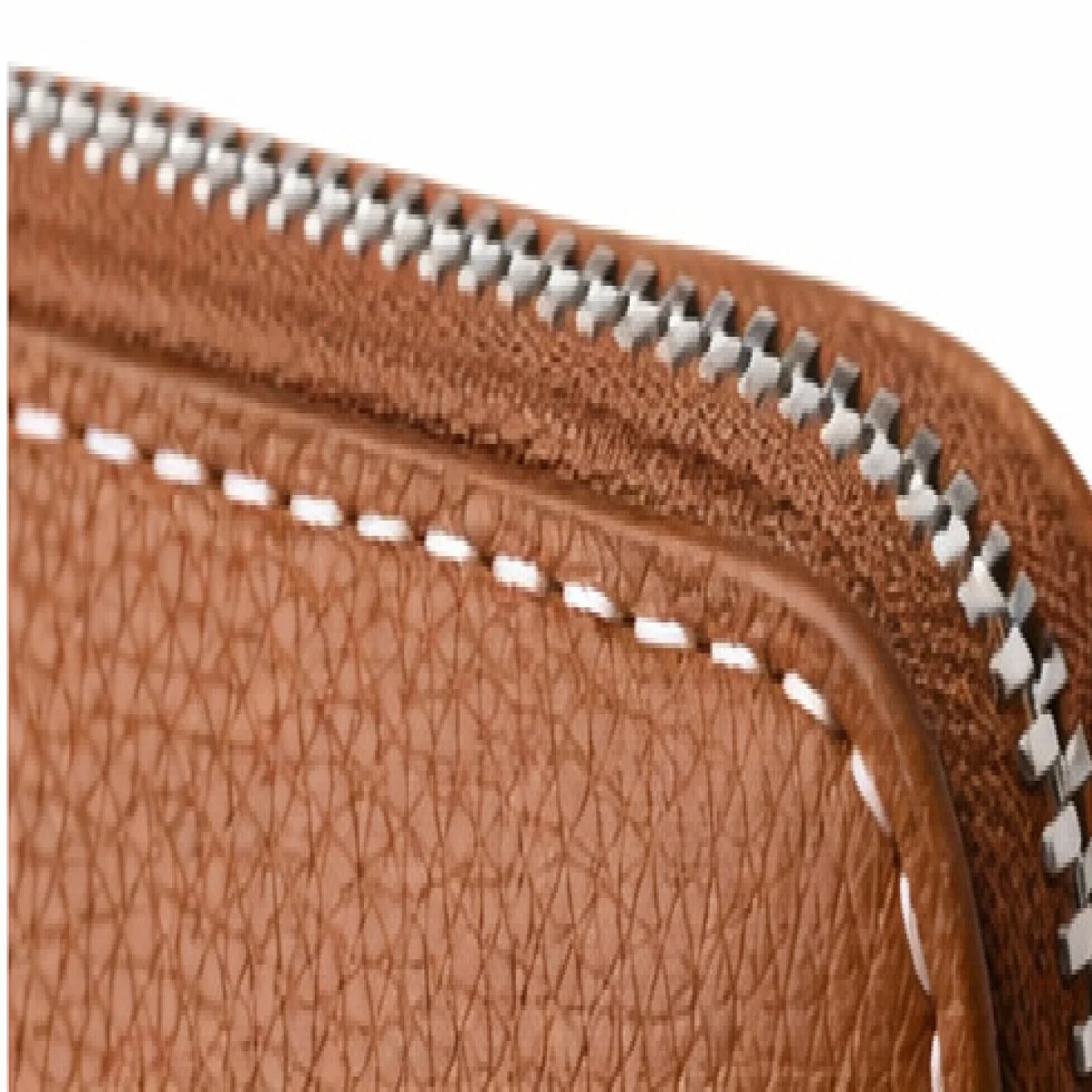 Hermès – Leather Zip Clutch Pouch – Brown Edition - صورة 3