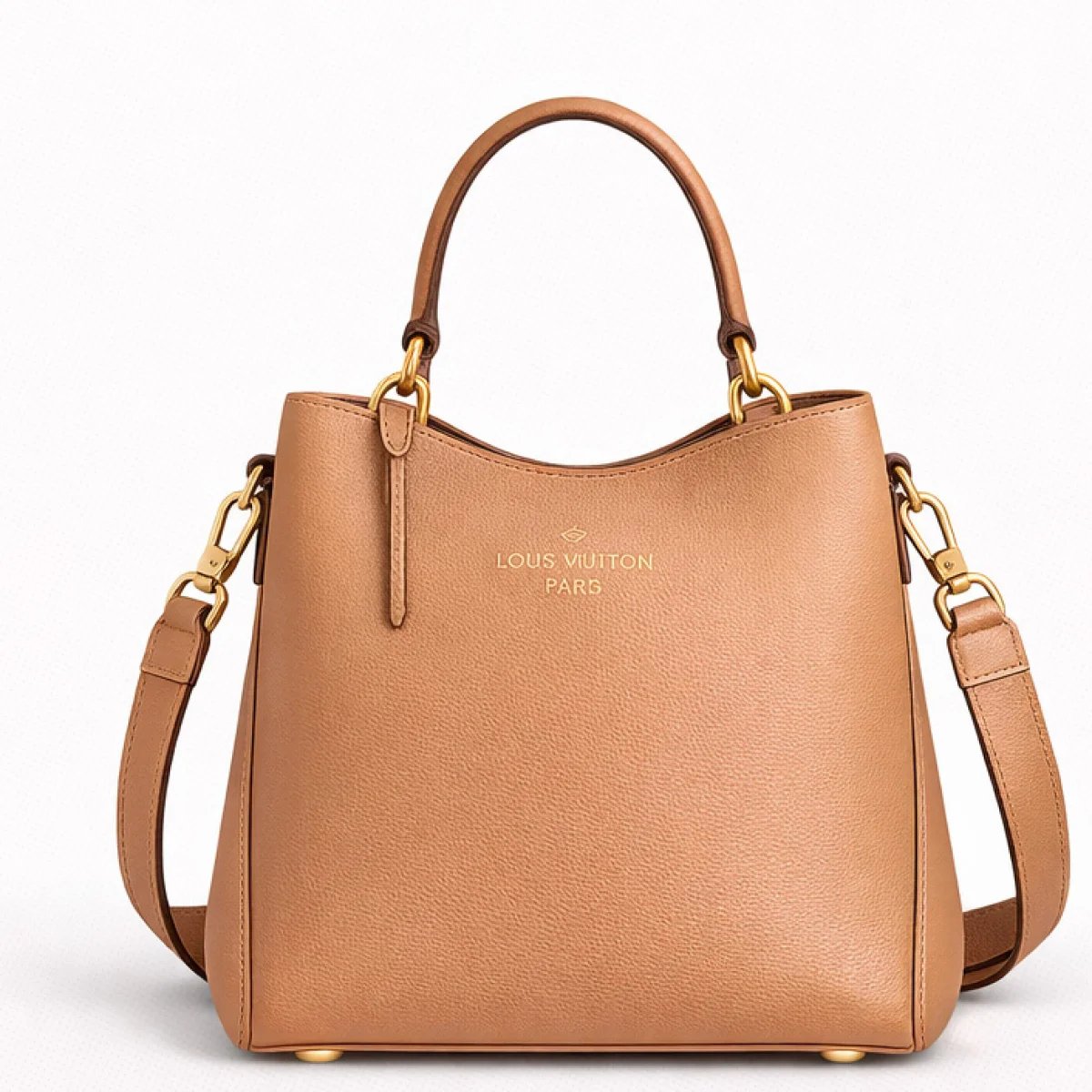 Louis Vuitton Minimal Leather Bucket Tote - صورة 11