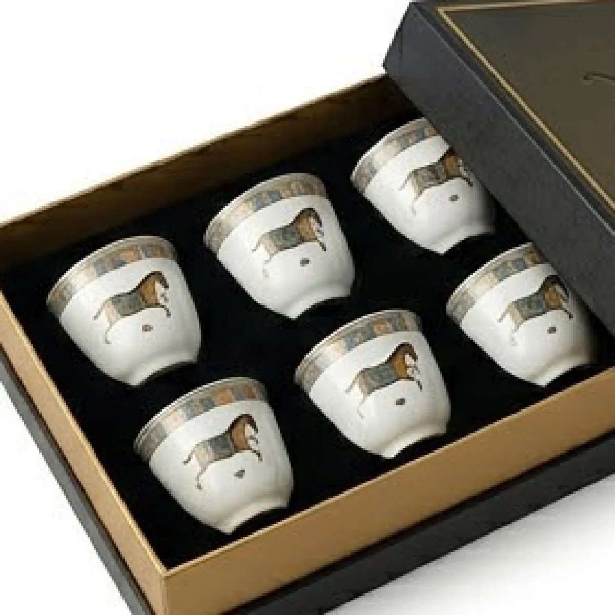 HERMÈS – Luxury Horse Espresso Cup Set - صورة 2