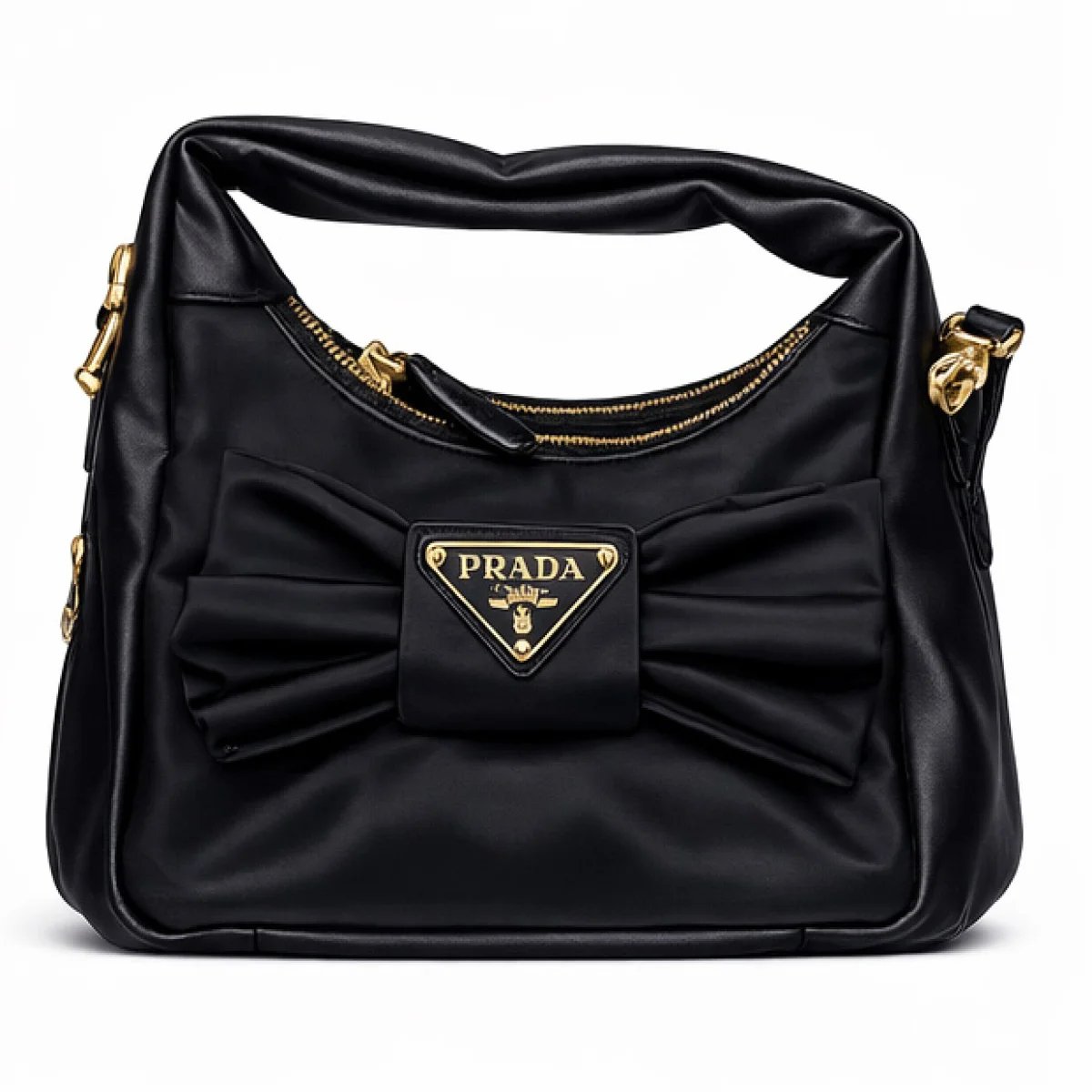 Prada Bow Detail Leather Shoulder Bag - صورة 8