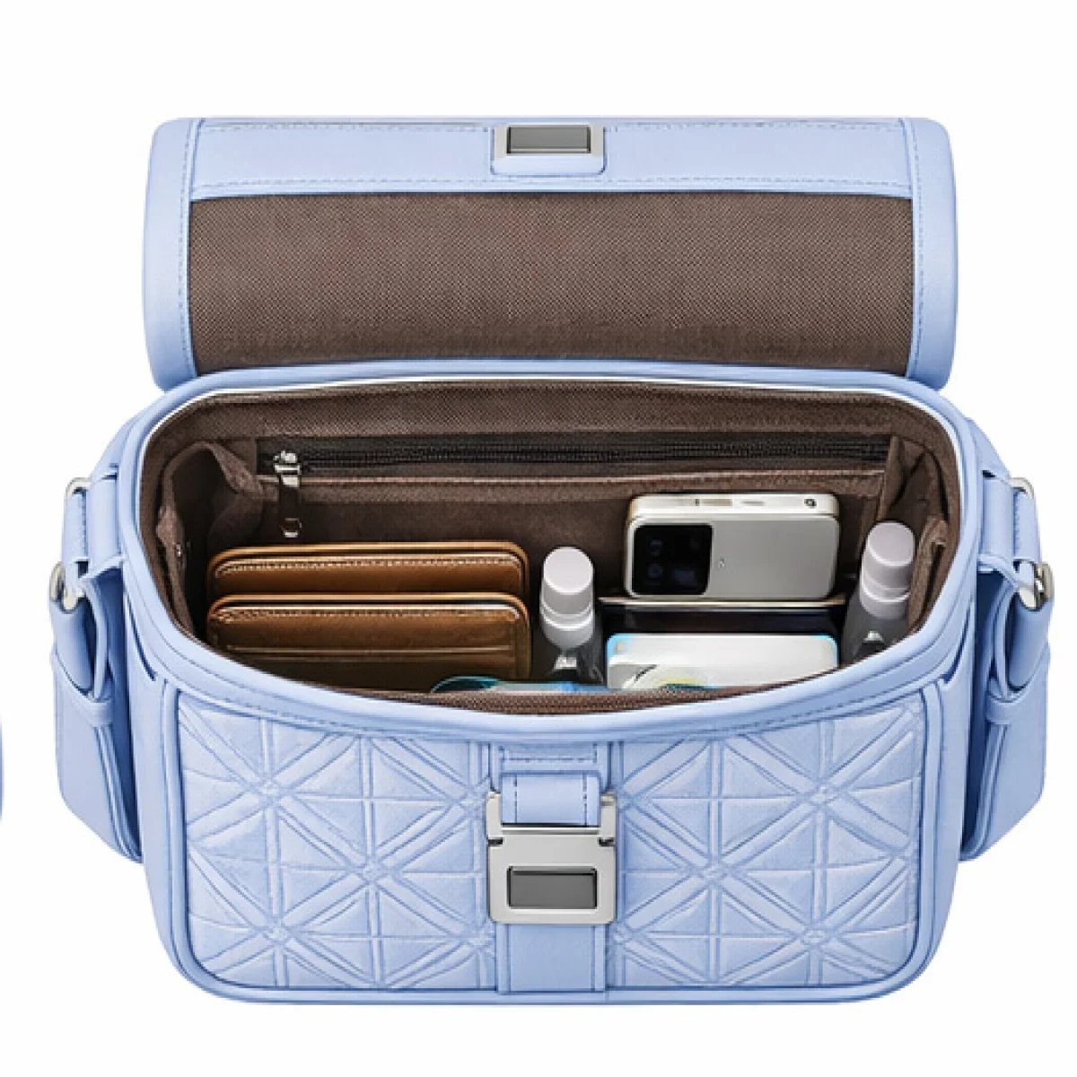 Dior Oblique Embossed Messenger Bag – Light Blue Edition - صورة 5