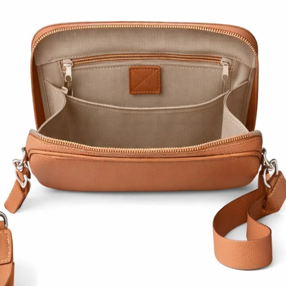Hermès Paris – Mini H Travel Leather Crossbody Clutch – Camel Edition - صورة 4