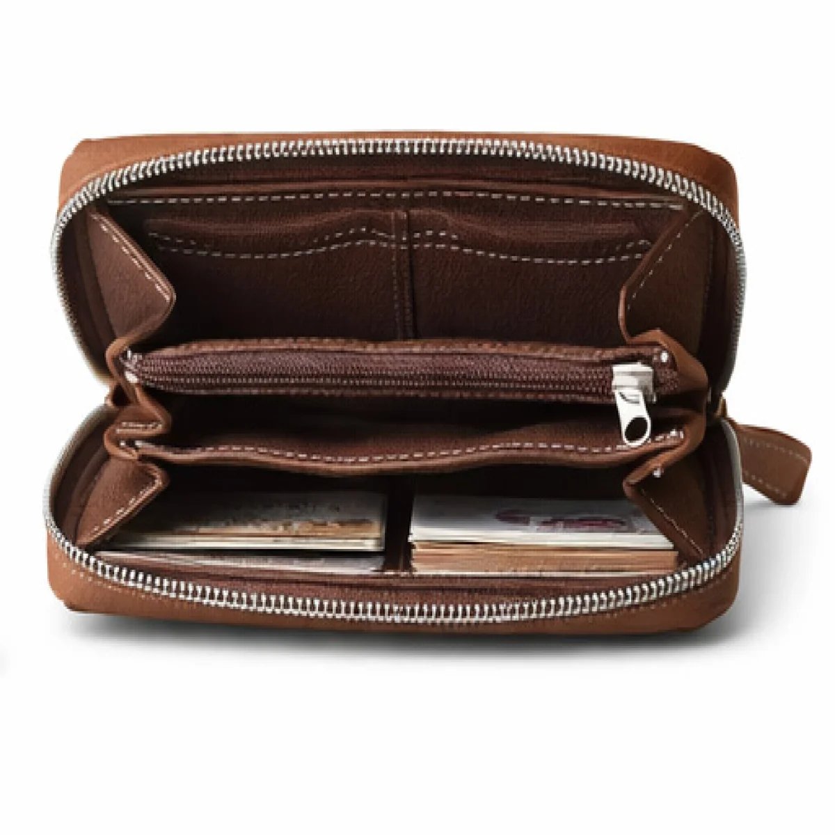 Hermès Paris – Classic Leather Zip Pouch – Brown Edition - صورة 3