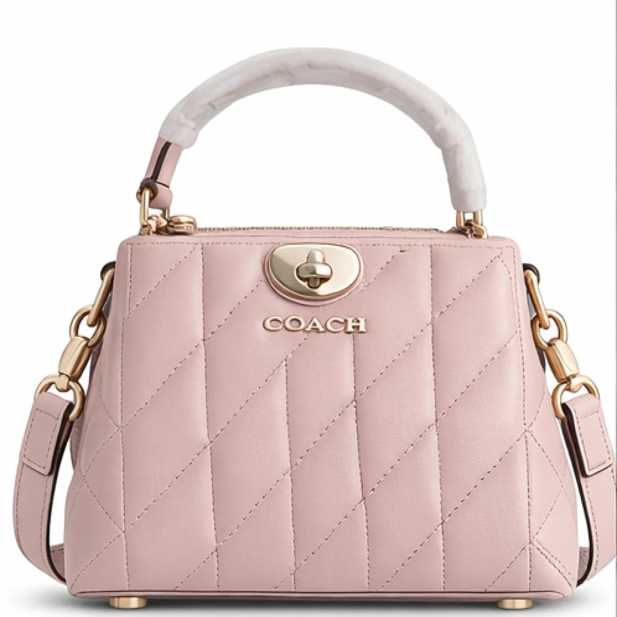 Coach Quilted Leather Top Handle Bag - صورة 6