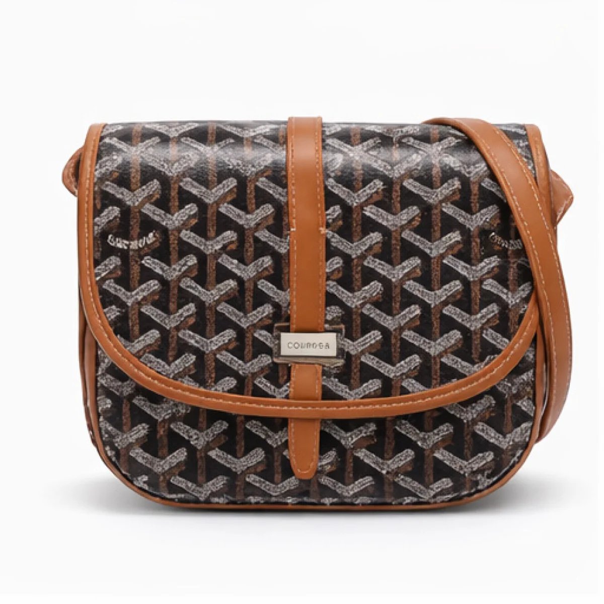 Goyard Belvedere Mini Crossbody Bag – Classic Monogram Brown - صورة 4