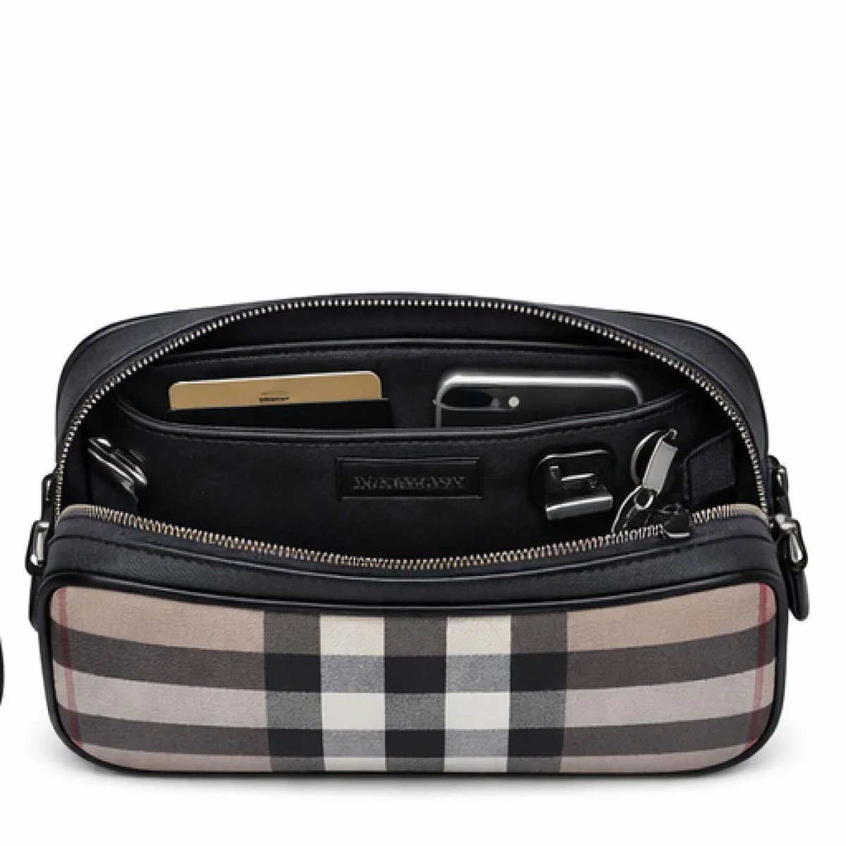 Burberry Classic Check Crossbody Bag – Beige Edition - صورة 4