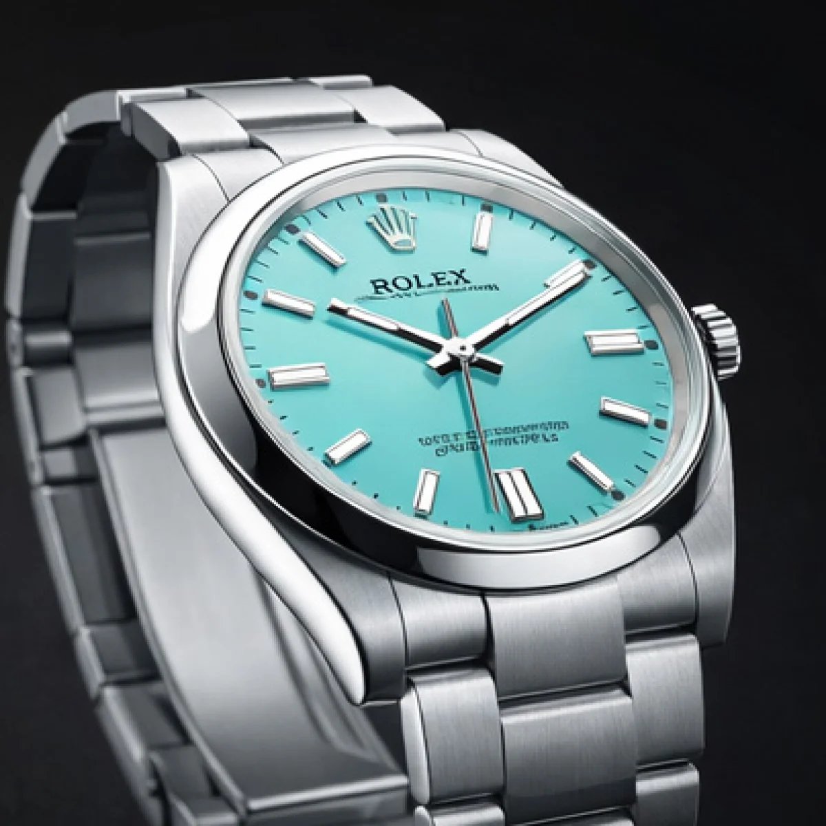 Rolex Oyster Perpetual Turquoise Blue - صورة 3