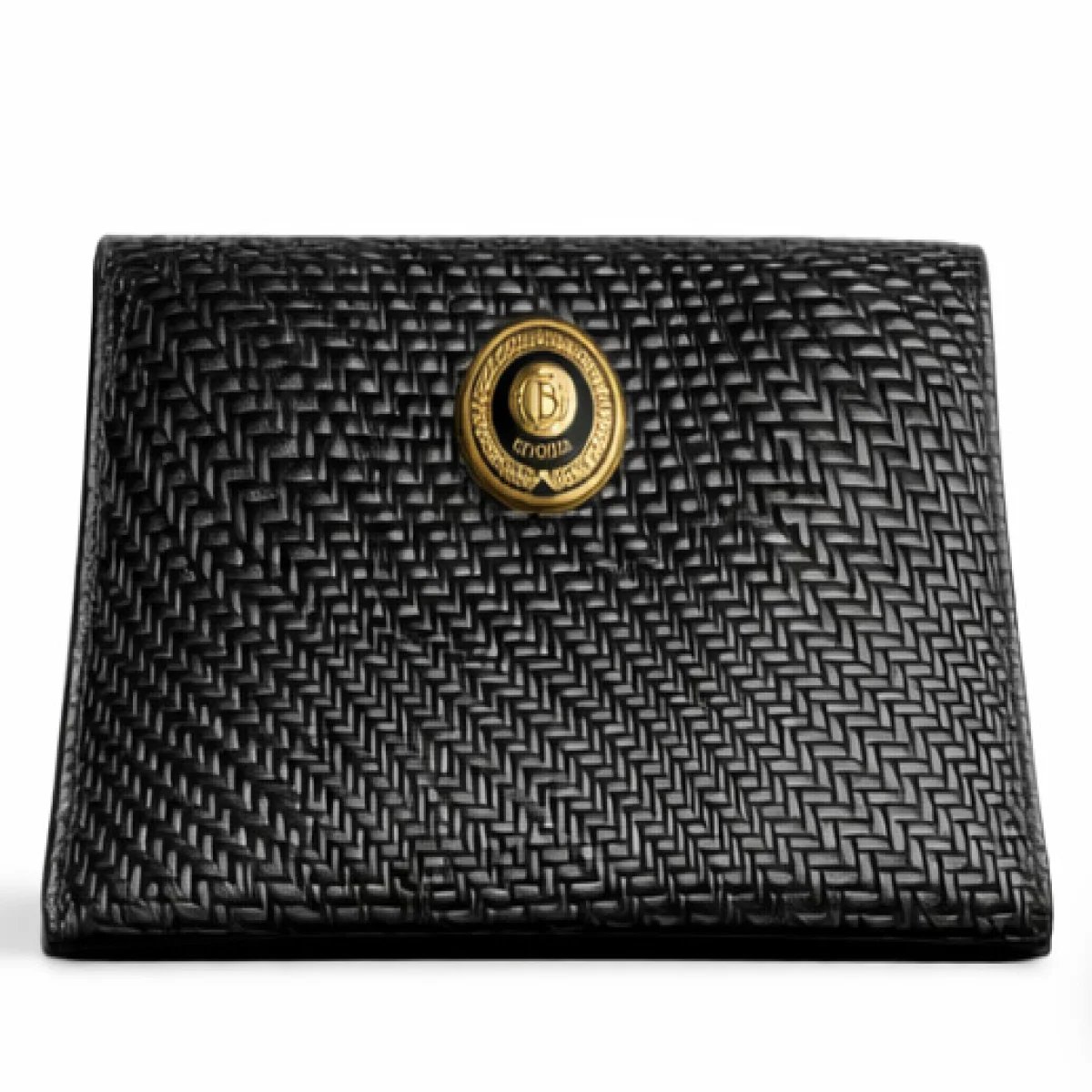 Versace – Medusa Woven Clutch – Black Edition - صورة 4