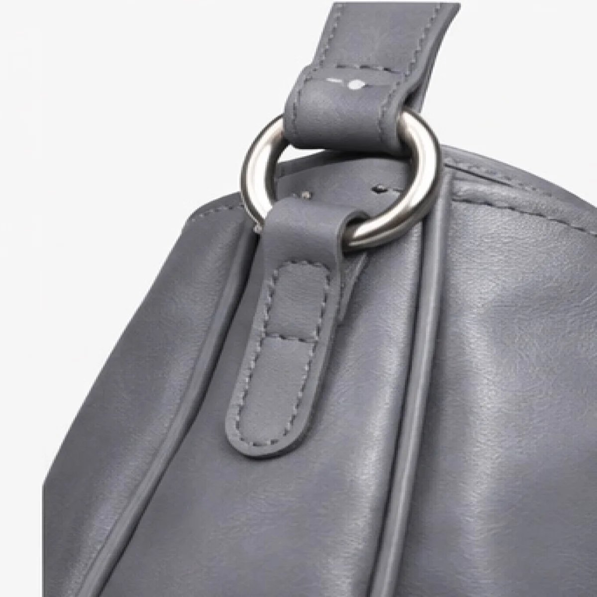 The Row Slouchy Shoulder Bag – Grey Leather Edition - صورة 3