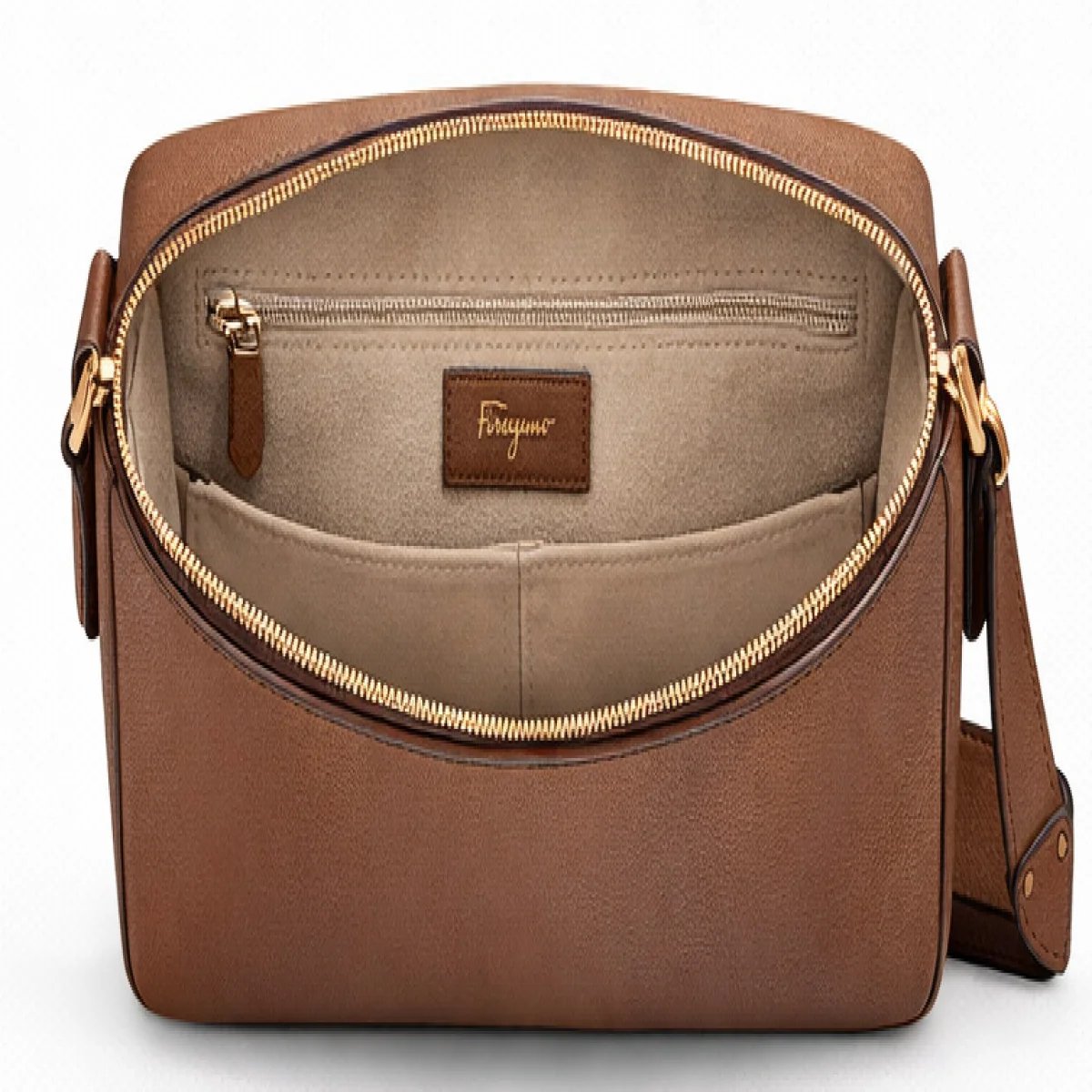 Salvatore Ferragamo Gancini Leather Shoulder Bag - صورة 6