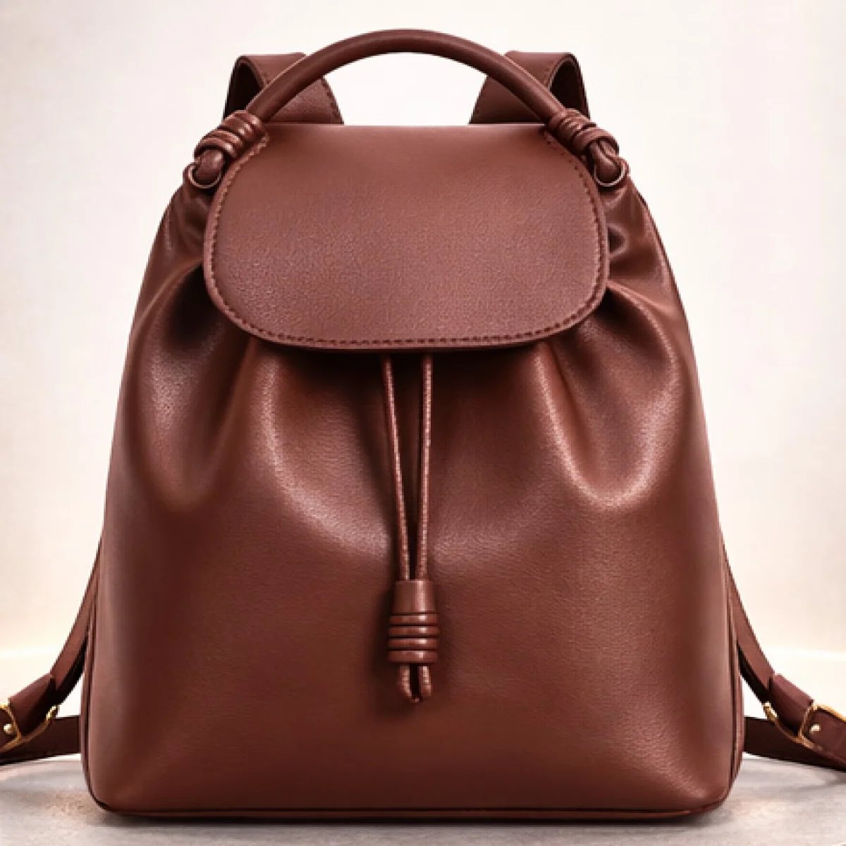 Loewe Drawstring Leather Backpack - صورة 6