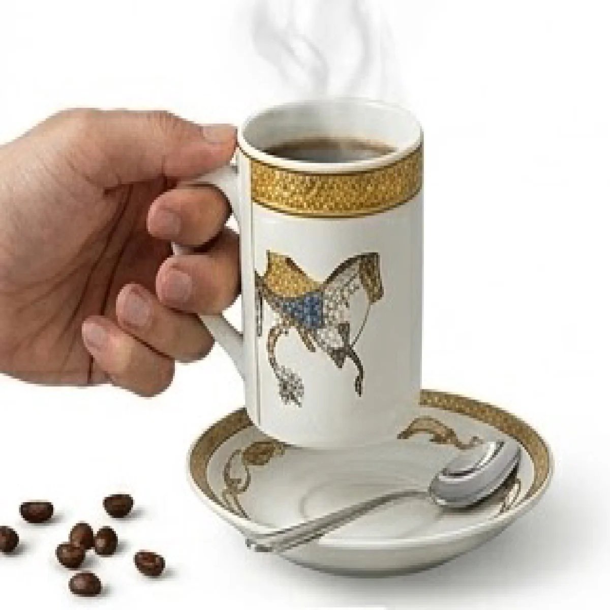 HERMÈS – Luxury Artistic Coffee Cup Set - صورة 4