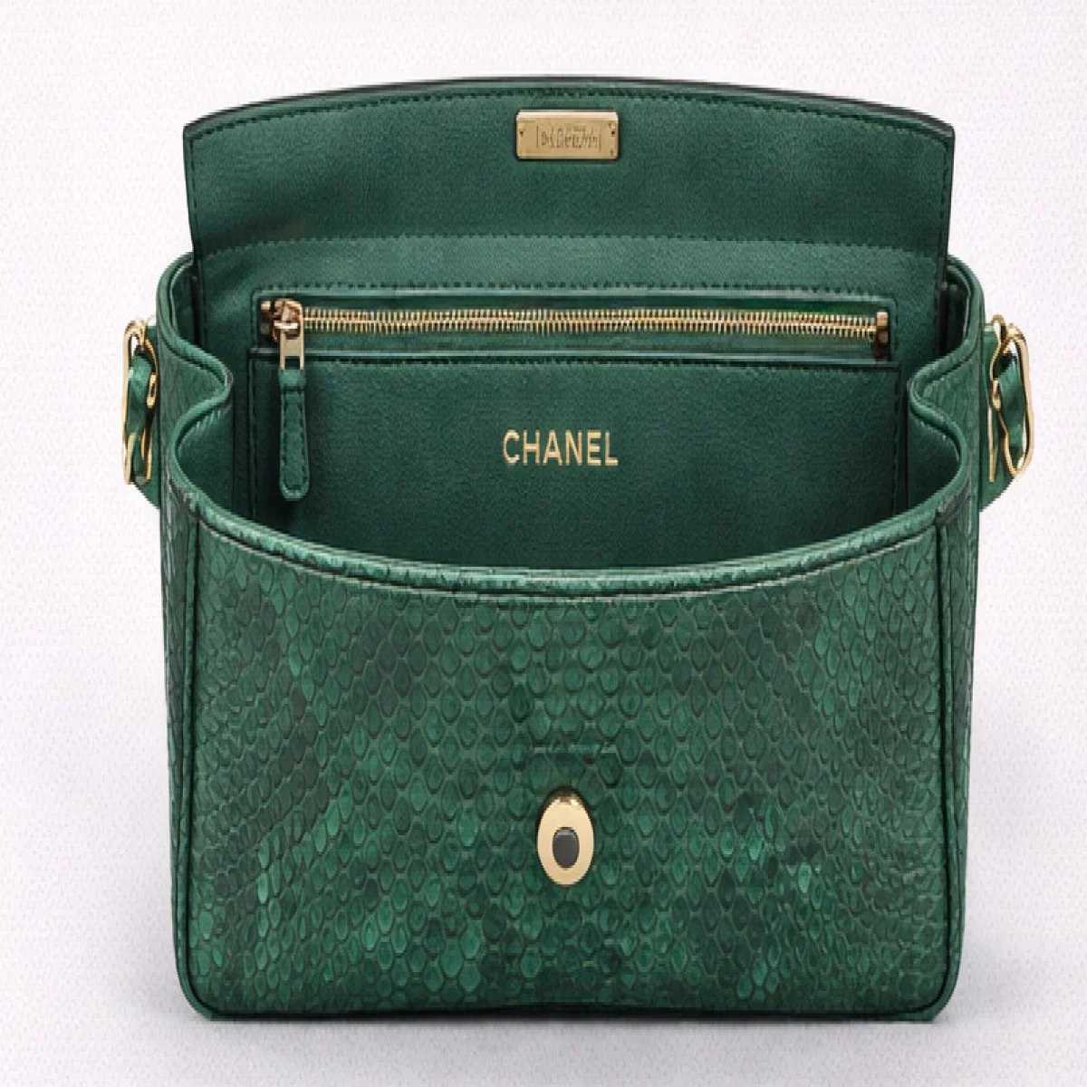 Chanel Classic Flap Python Leather Bag - صورة 10