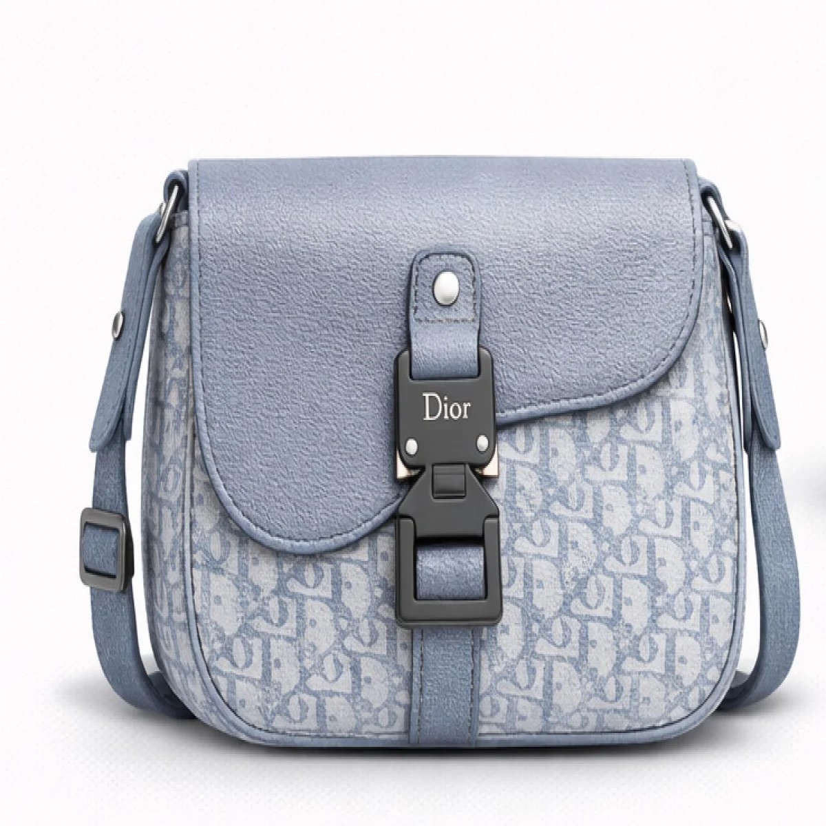 Christian Dior Oblique Leather Crossbody Saddle Bag - صورة 6