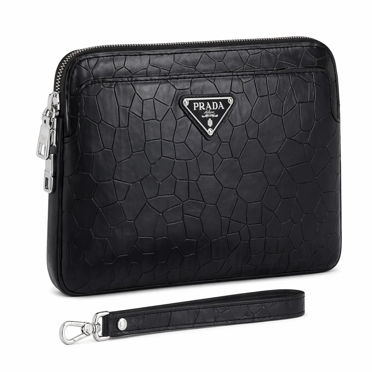 كلتش جلد بتصميم Prada – أناقة عصرية - صورة 4