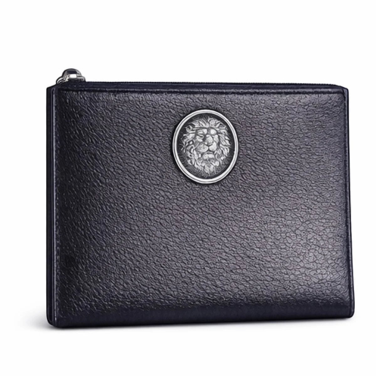 Medallion Classic Leather Zip Wallet – Black Edition - صورة 6