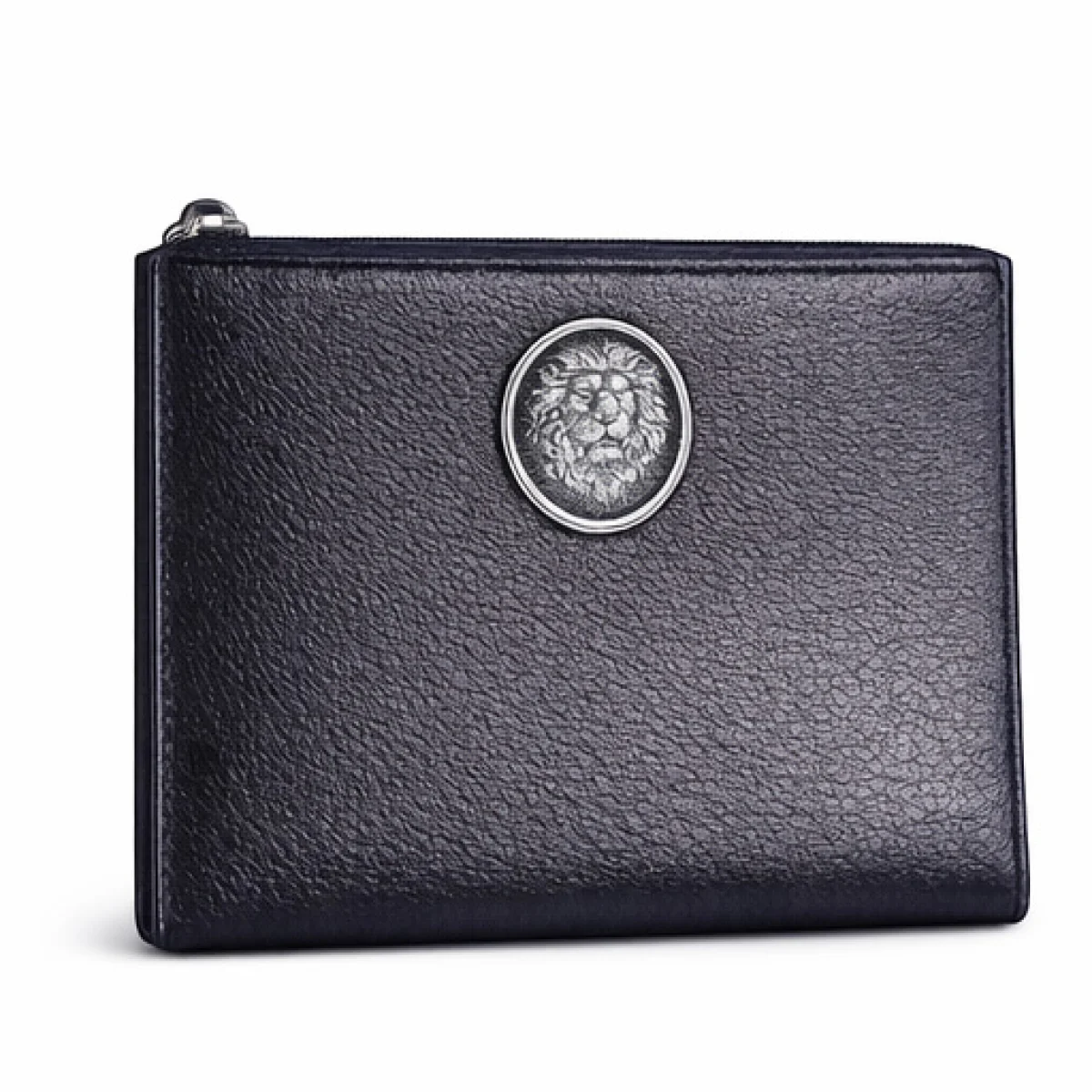 Medallion Classic Leather Zip Wallet – Black Edition | تصميم فاخر مستوحى | باقر ستور العراق — صورة 6
