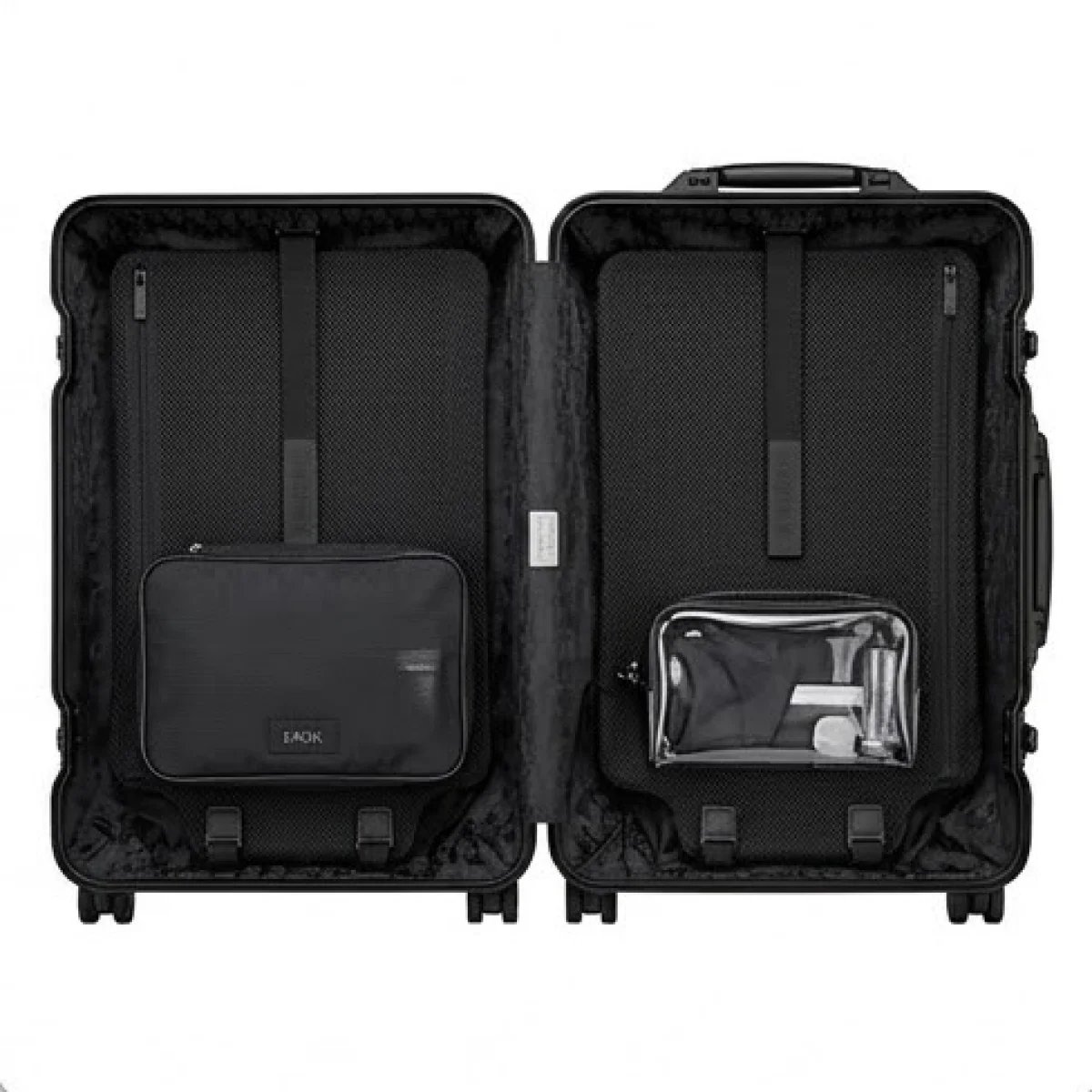 RIMOWA × Christian Dior – Dior Oblique Cabin Rolling Suitcase Black Edition - صورة 4