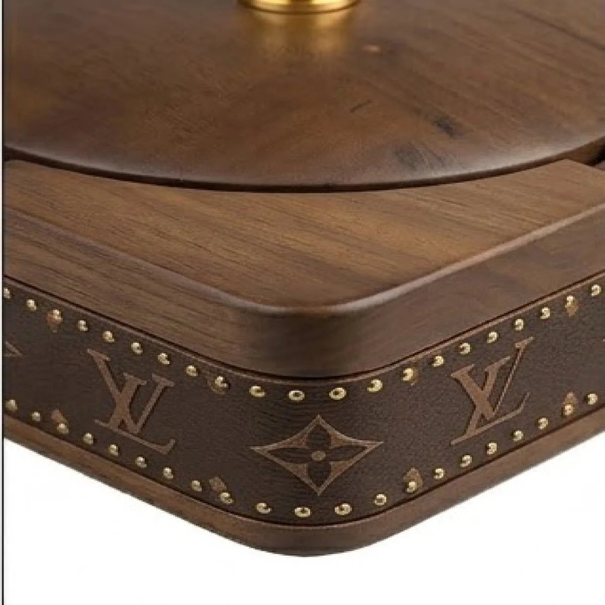 LOUIS VUITTON – Luxury Wooden Monogram Ashtray Box - صورة 2
